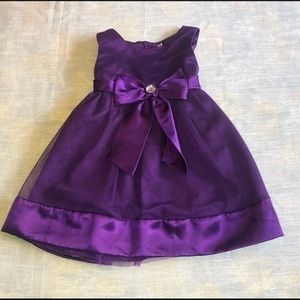 SWEET HEART ROSE PURPLE GLITTER BOW DRESS SIZE 24M